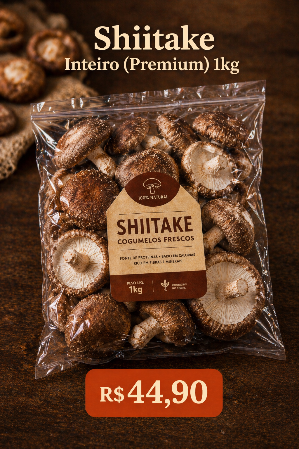 Shiitake Inteiro 1kg